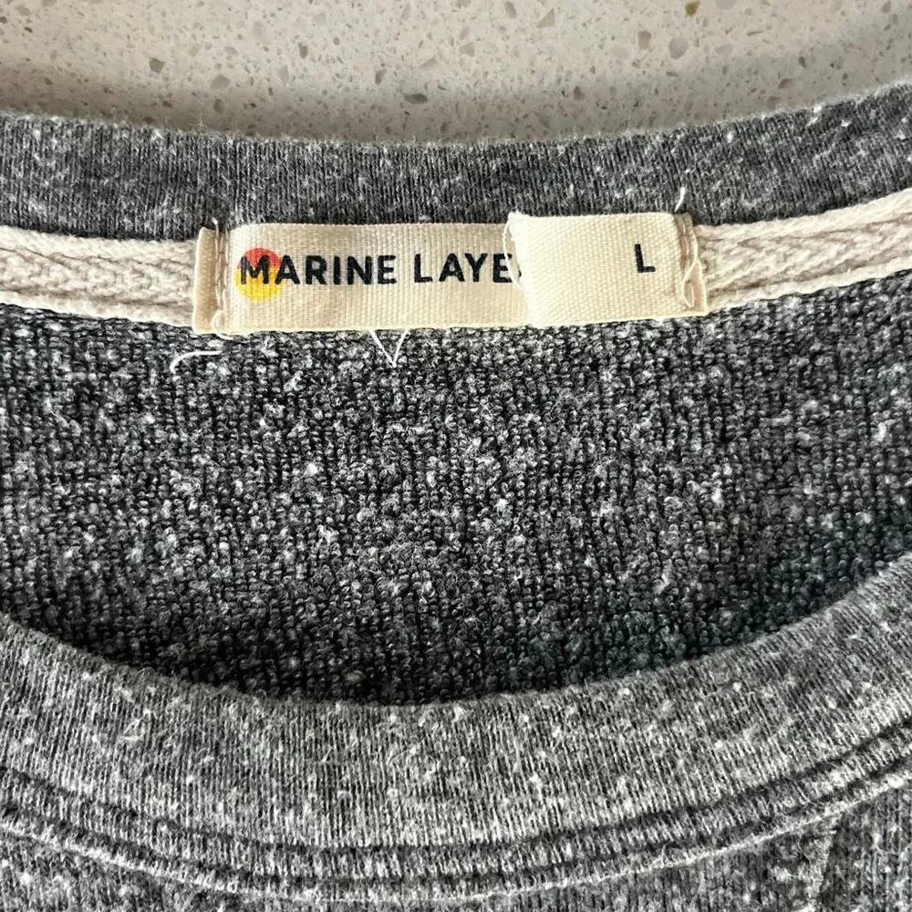 Marine Layer Short Sleeve Sweat Shirt Mens Large - Picture 2 of 9
